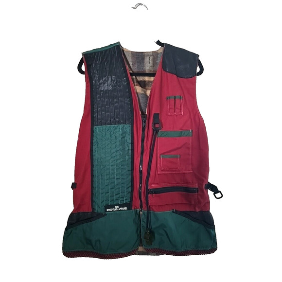 Men's Green Front Zip Outdoor Tactical Hunting Fishing Shooter Vest Size Md